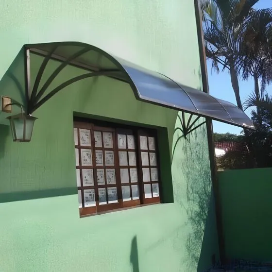Toldo Policarbonato Alveolar em Paulínia SP — Cobertura com calha lateral para escoamento